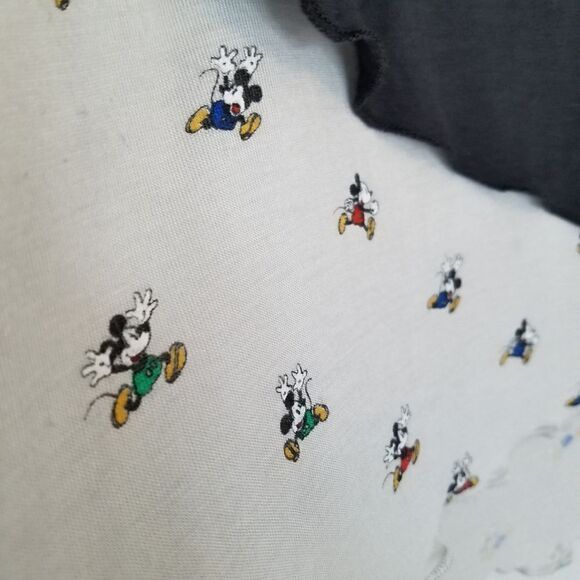 Disney Parks Mickey Asymmetrical Round Neck Long Line Layered Tee Shirt Large - Picture 7 of 11